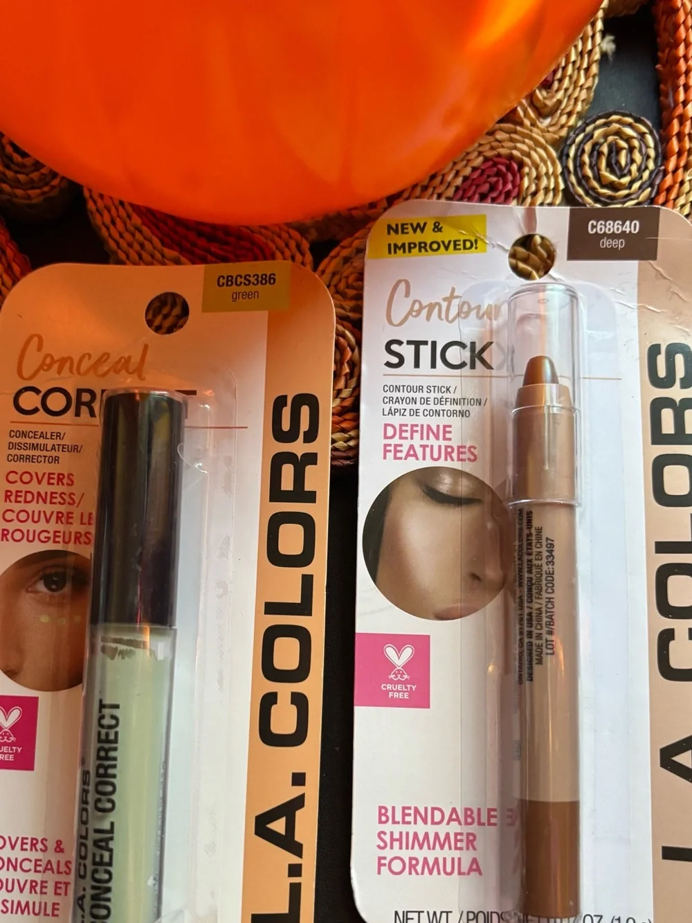 L.A. Colors Shimmer Bronzer & Lip Crayon Set - Bronze Glow & Berry Red